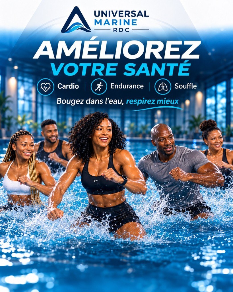 Groupe en aquacardio : améliorer santé, endurance et souffle dans l'eau